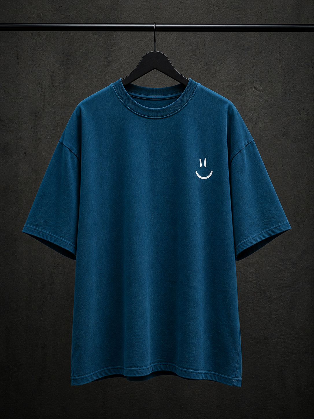 BJRNG Smiley Face Oversized Half Sleeve Tee