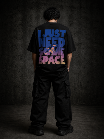 BJRNG I Just Need Some Space Oversized Half Sleeve Tee