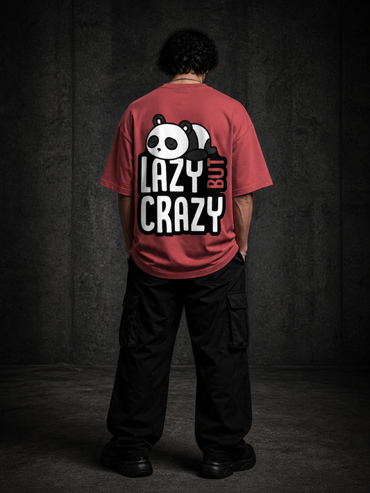 BJRNG Lazy But Crazy Oversized Half Sleeve Tee