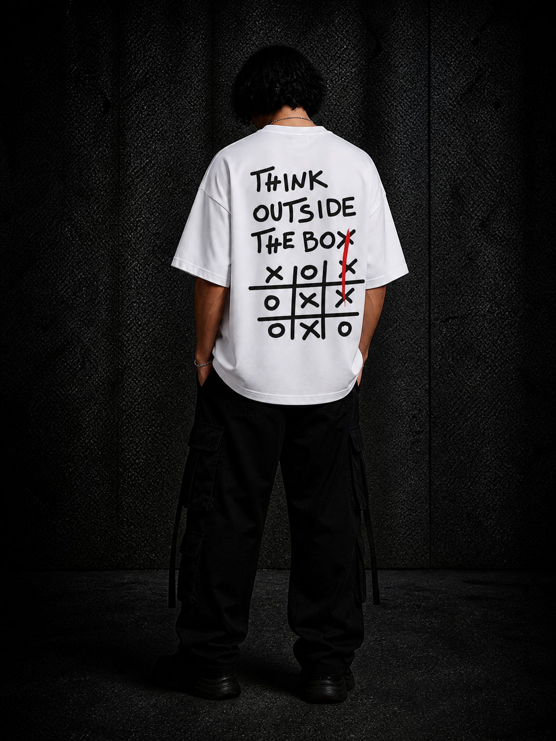 BJRNG Think Outside The Box Oversized Half Sleeve Tee