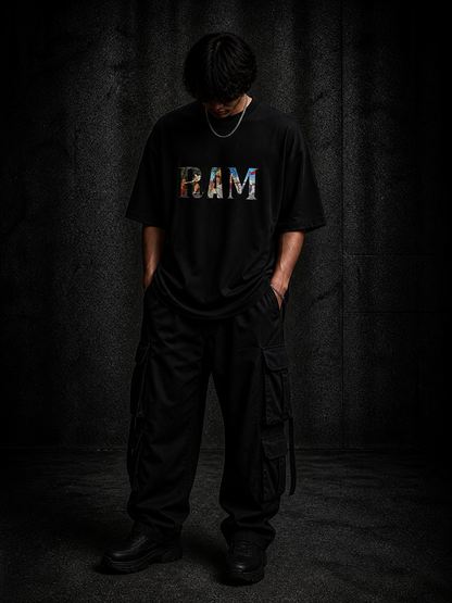 BJRNG RAM Oversized Half Sleeve Tee