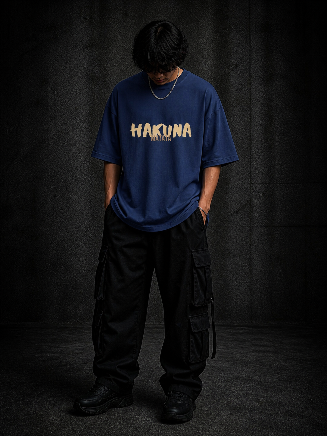 BJRNG Hakuna Matata Oversized Half Sleeve Tee