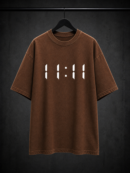 BJRNG 11:11 Oversized Half Sleeve Tee