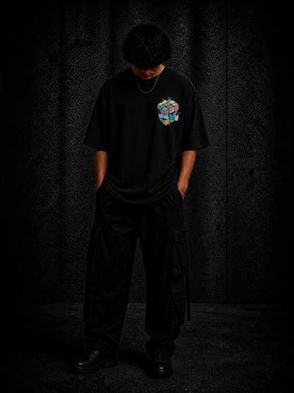BJRNG Rubics Cube Oversized Half Sleeve Tee