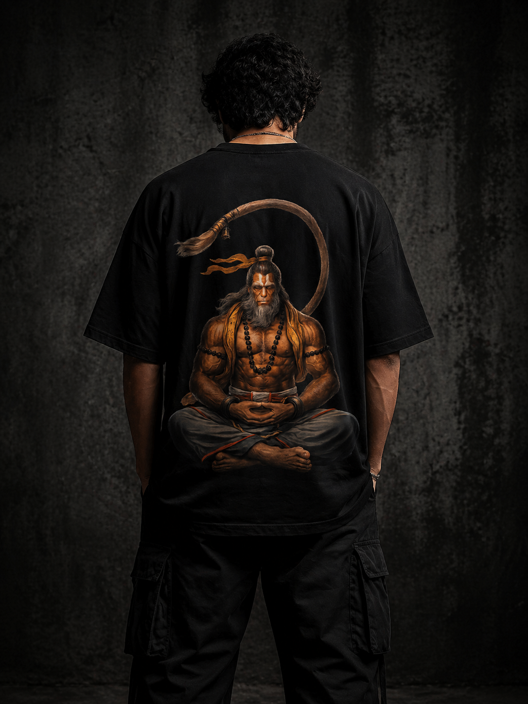 BJRNG Bajrangbali Oversized Half Sleeve Tee