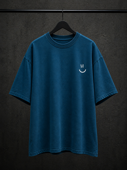 BJRNG Smiley Face Oversized Half Sleeve Tee